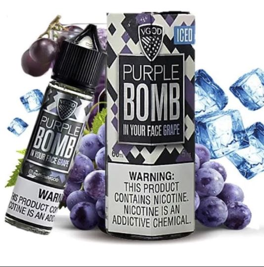 جویس بمب انگور یخ ویگاد VGOD Purple Bomb Iced 3 جویس بمب انگور یخ ویگاد VGOD Purple Bomb Iced