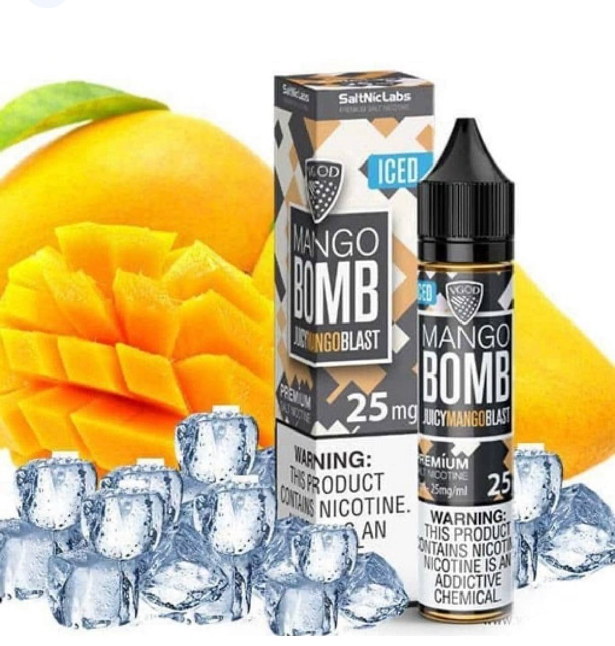 ایجوس سالت بمب انبه یخ ویگاد Vgod Mango Bomb Iced 3 photo 2024 09 24 22 22 42