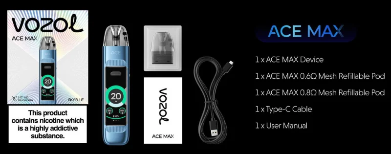 14 vozol ace max vape kit idea vape